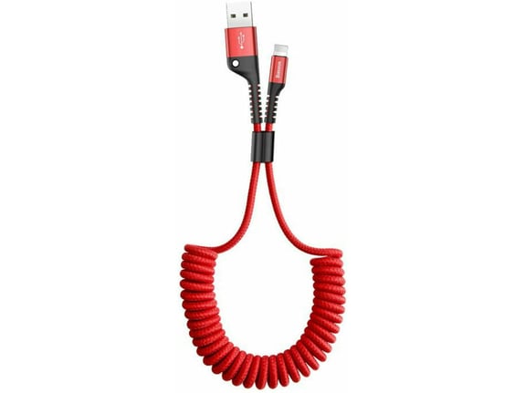 BASEUS Kabel Apple USB/Lightning 1m 2A spiralni rdeč Baseus CALSR-09
