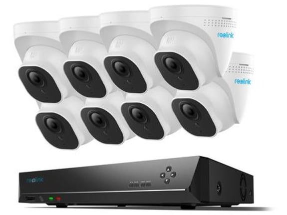 Reolink varnostni komplet RLK16-800D8-A, 1x NVR snemalna enota 4TB, 8x IP kamera D800, zaznavanje gi