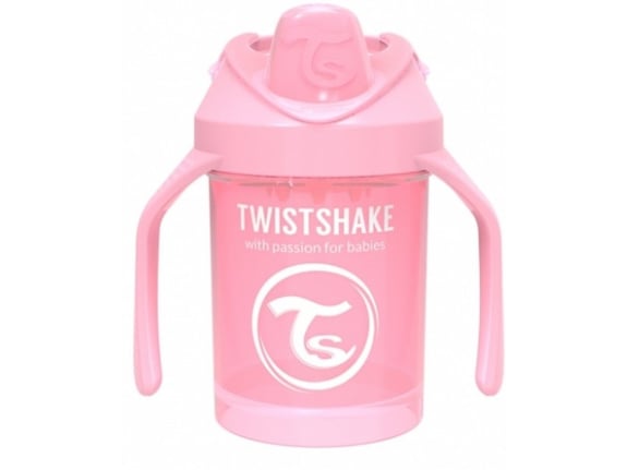 Twistshake Mini Cup lonček, pastel pink, 230 ml (4+m)