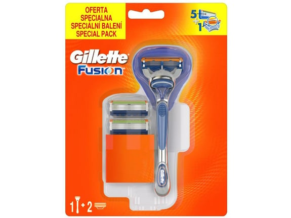 GILLETTE ročni brivnik + 2 nastavka Fusion 7702018459612