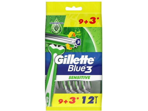 GILLETTE britvice za enkratno uporabo Blue3 Sensetive 9+3 7702018490646