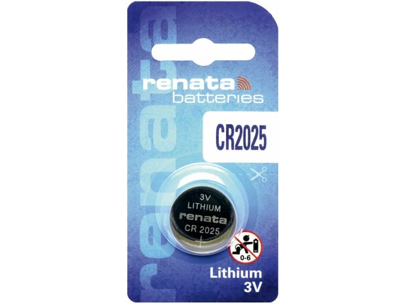 BREZ Baterija gumb litijeva CR2025 Renata 3/R6025