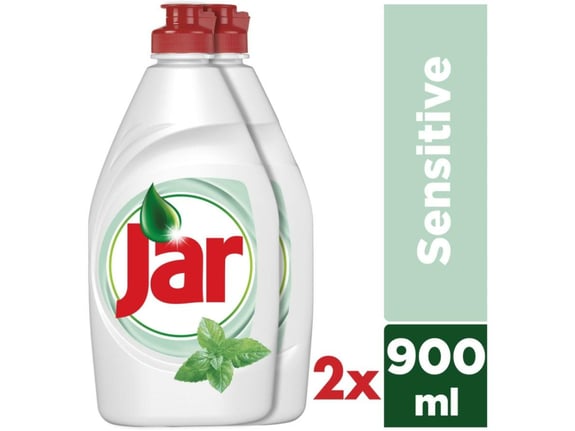 JAR detergent za ročno pomivanje posode Sensitive Teatree & Mint 2x900ml 8001090198105