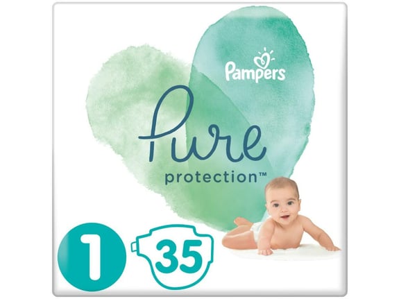 PAMPERS plenice Pure Protection, velikost 1, 2-5 kg, 35 kos