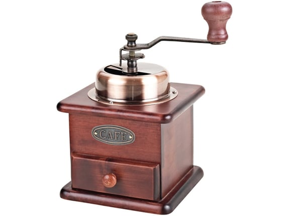 EVA Ročni mlinček za kavo h16cm, baker, les, keramika