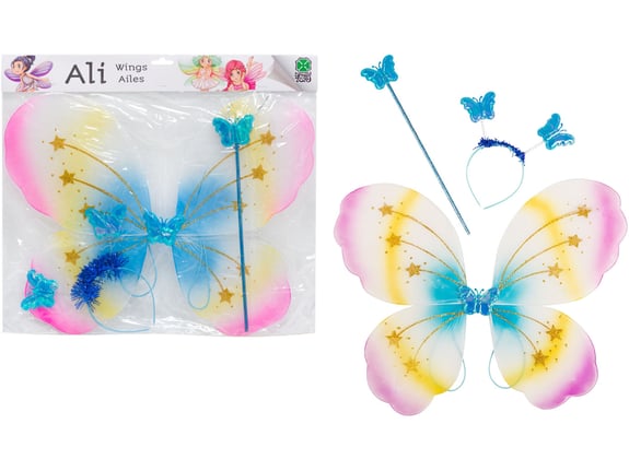 CARNIVAL TOYS barvna krila metulj z obročom in palico 360679
