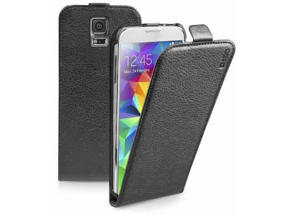 SBS zaščitni etui s pokončnim pokrovom za Samsung Galaxy S5, črne barve TEFLIPSAS5K