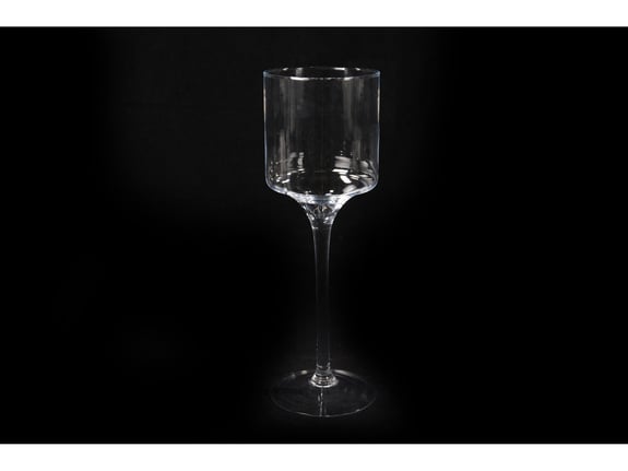 MHOME dekorativna vaza na podstavku 15 x h 45 cm, steklo