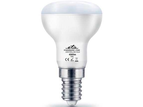 ETA LED žarnica R50, E14 navoj 6 W, toplo bela