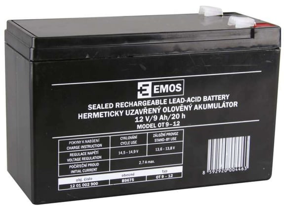 EMOS svinčev akumulator SLA 12V 9AH B9675