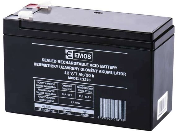 EMOS svinčev akumulator SLA 12V 7AH B9691