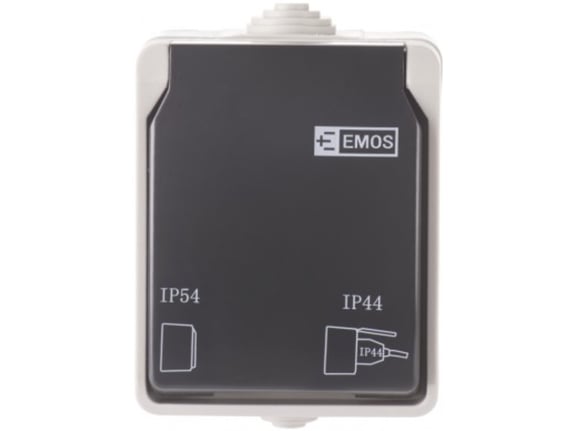 EMOS vtičnica 16A/250V IP44 schuko A1396