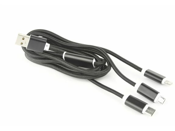 CABLEXPERT Kabel USB Lightning/Micro/Tip-C 1m črn Cablexpert CC-USB2-AM31-1M