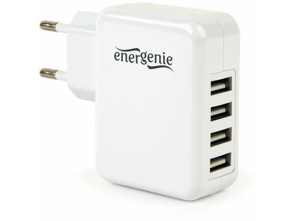 ENERGENIE Pretvornik USB - 220V 3.1A 4xUSB bel Energenie EG-U4AC-02