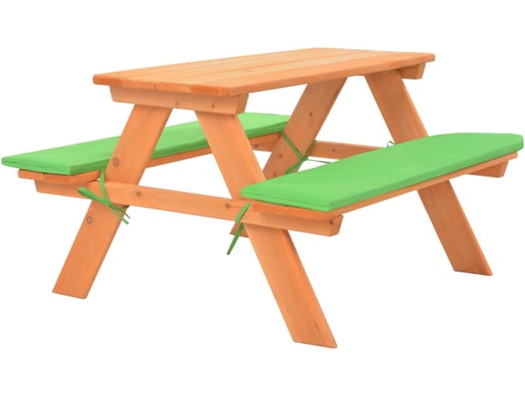 VIDAXL Otroška piknik miza s klopema 89x79x50 cm trden les jelke