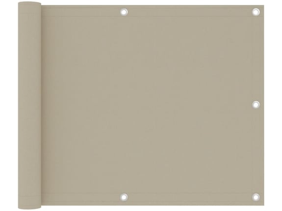 VIDAXL Balkonsko platno bež 75x500 cm oksford blago