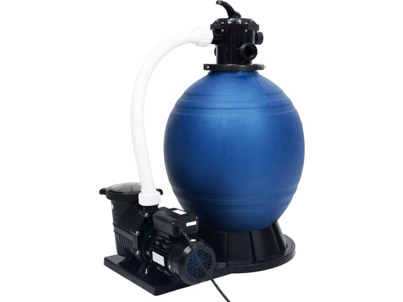 VIDAXL Peščeni filter s 7-smernim ventilom in 1000 W črpalko