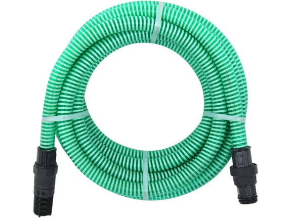 VIDAXL Sesalna cev s PVC nastavki 10 m 22 mm zelene barve