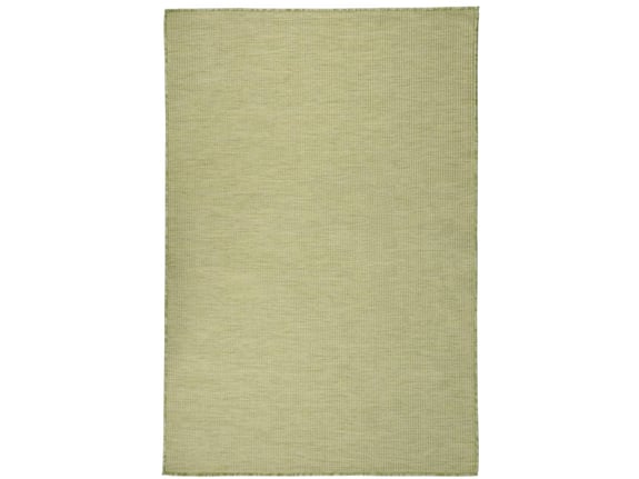 VIDAXL Zunanja preproga ploščato tkanje 120x170 cm zelena
