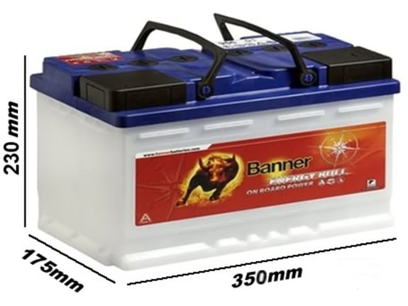 BANNER akumulator energy bull 115ah (d+) energy bull-12v ciklični (za plovila)
