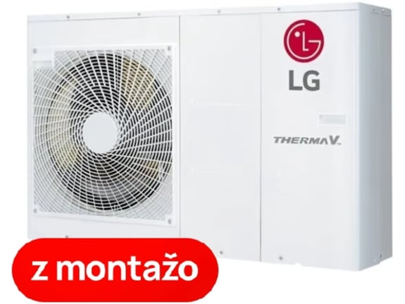 LG toplotna črpalka zrak/voda z montažo Therma V Monoblok S HM071MR.U44 - 7 kW