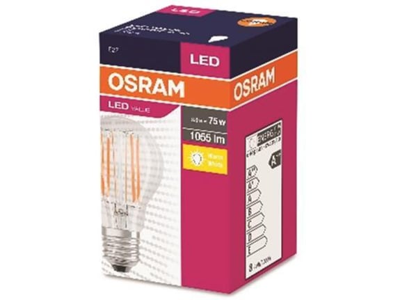 OSRAM žarnica led value a filament 7,5W=75W/840 E27