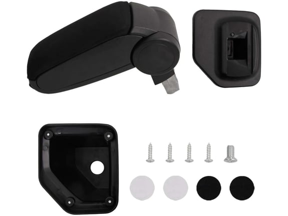 VIDAXL Naslon za roke za avto črn 15x32x(40-52) cm ABS