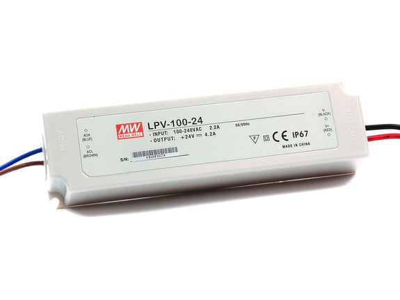 MEANWELL LED napajalnik LPV-100 CV 100W/24V IP67