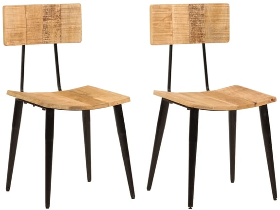 VIDAXL Jedilni stol 2 kosa 44x40x80 cm trden mangov les