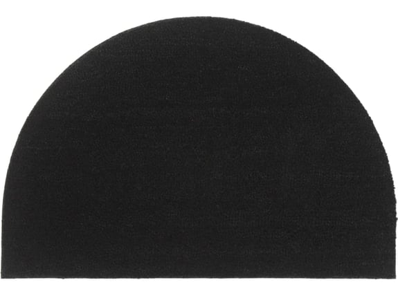 VIDAXL Predpražnik črn polokrogel 60x90 cm kokosova vlakna