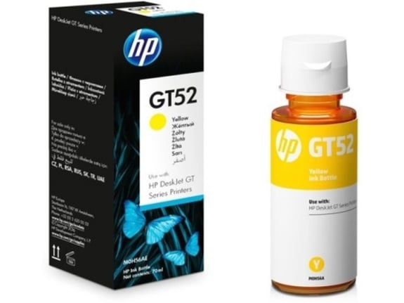 HP originalno črnilo GT52, rumena