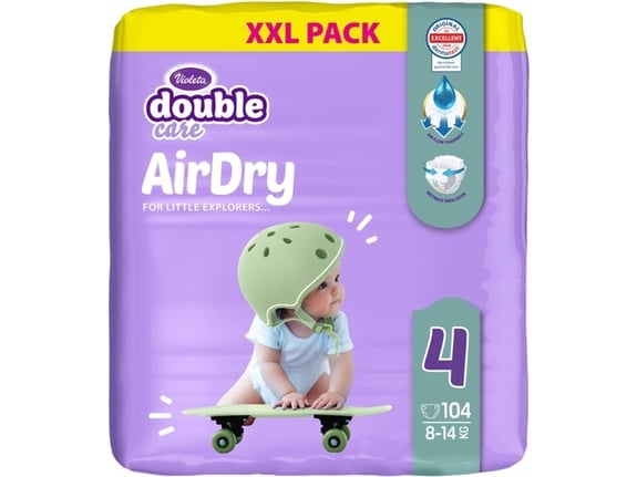 VIOLETA plenice Air Dry Giga XXL, velikost 4 (7-18 kg) 104 kosov