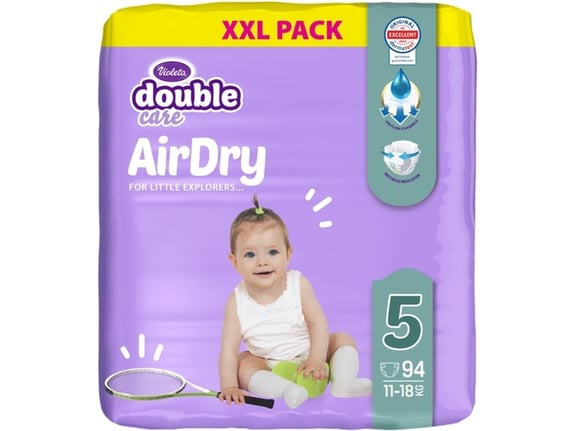 VIOLETA plenice Air Dry XXL, velikost 5 (11-25 kg), 94 kosov