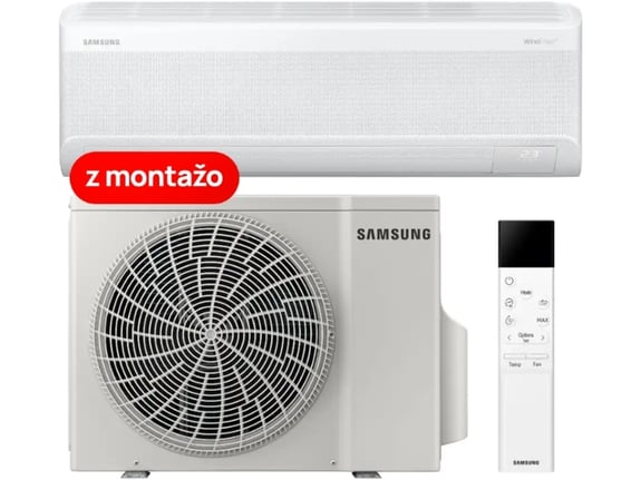 SAMSUNG klimatska naprava z montažo Windfree Comfort 3,5 kW, AR60F12C1AWNEU MON