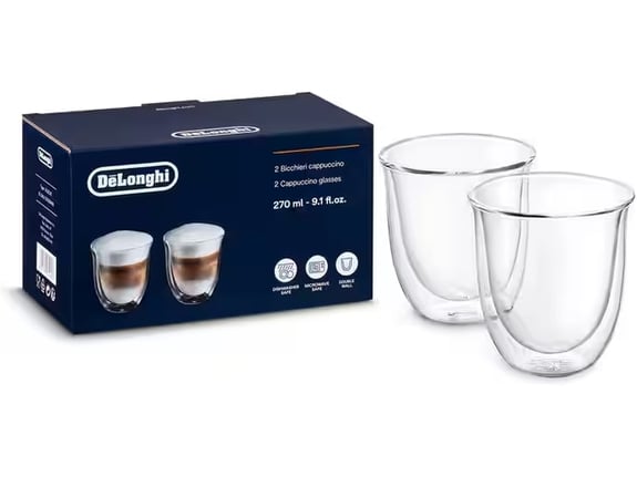 DELONGHI kozarec za kapučino DLSC311, 270ml, 2kos
