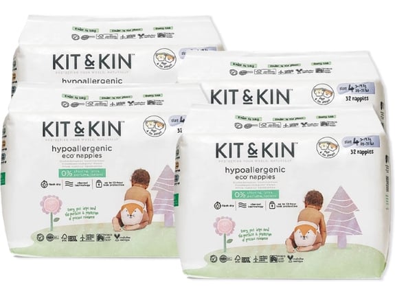 KIT&KIN plenice, velikost 4 (9–14 kg), 128 kosov