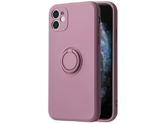 ONASI silikonski ovitek Liquid Ring za Xiaomi Redmi 10 4G, vijolična