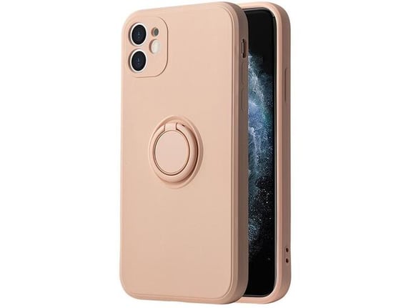 ONASI silikonski ovitek Liquid Ring za Xiaomi Redmi Note 12 4G, roza