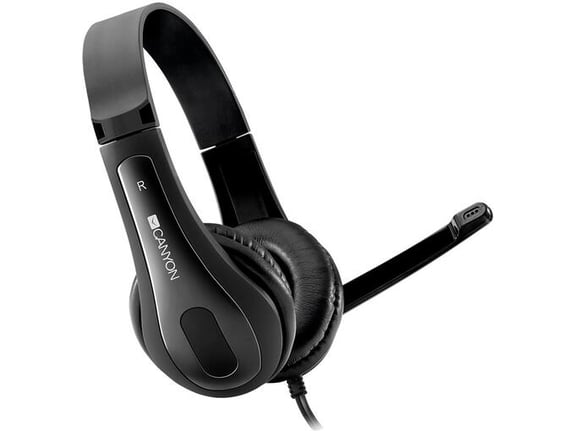 CANYON naglavne žične gaming slušalke z mikrofonom CNS-CHSC1B, črna