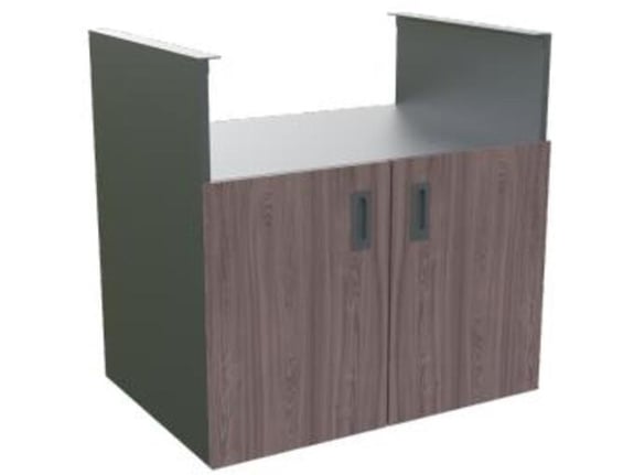 MS VISCOM letna kuhinja - element za žar, lesni dekor - ameriški oreh