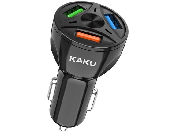 Kaku avtopolnilec KSC-486 3.0 QC s tremu USB izhodi - črn