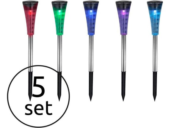 Globo-Lighting set solarnih svetilk, 5-delni IP44 različne barve
