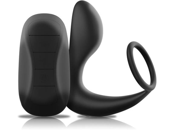 BLACKSILVER Stimulator Prostate Black & Silver Remote Control