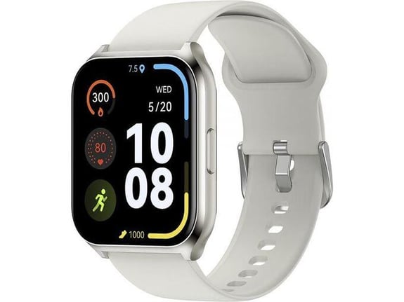 XIAOMI Haylou Watch 2 Pro LS02 pametna športna ura - srebrna z belim paščkom