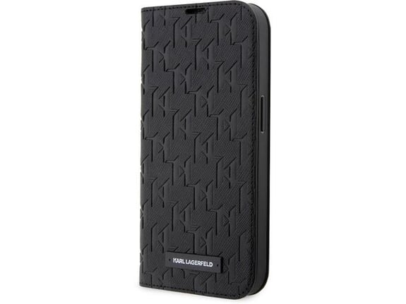 KARL LAGERFELD ovitek Saffiano Monogram za iPhone 13 Pro Max, črna, KLBKP13XSAKLHPK