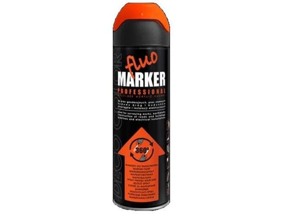 XLTOOLS sprej DECO COLOR Fluomarker 500 ml - označevalni oranžen LFMPO