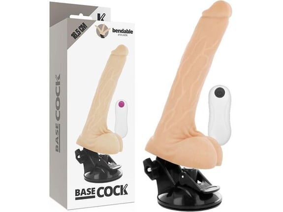 BASECOCK Vibrator Realistic Bendable Flesh 18,5 Cm