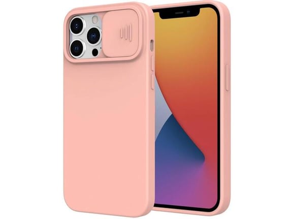 ONASI silikonski ovitek Lens Cover za iPhone 15 Pro, roza