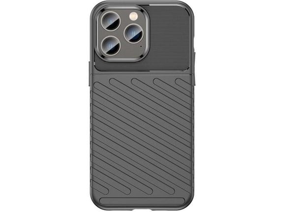 ONASI silikonski ovitek Thunder Armor za iPhone 15 Pro, črna