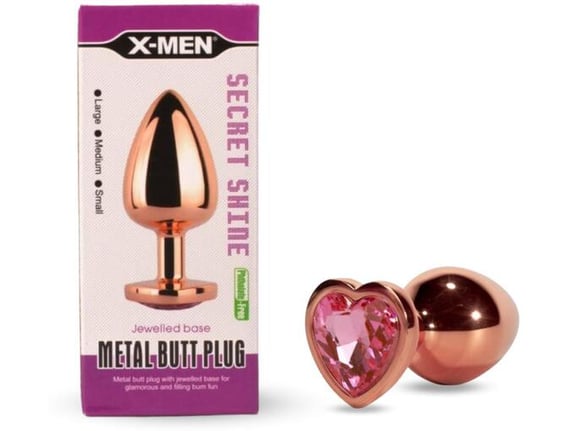 XMEN Analni Čep X-men Secret Shine Rose Gold Heart (s)